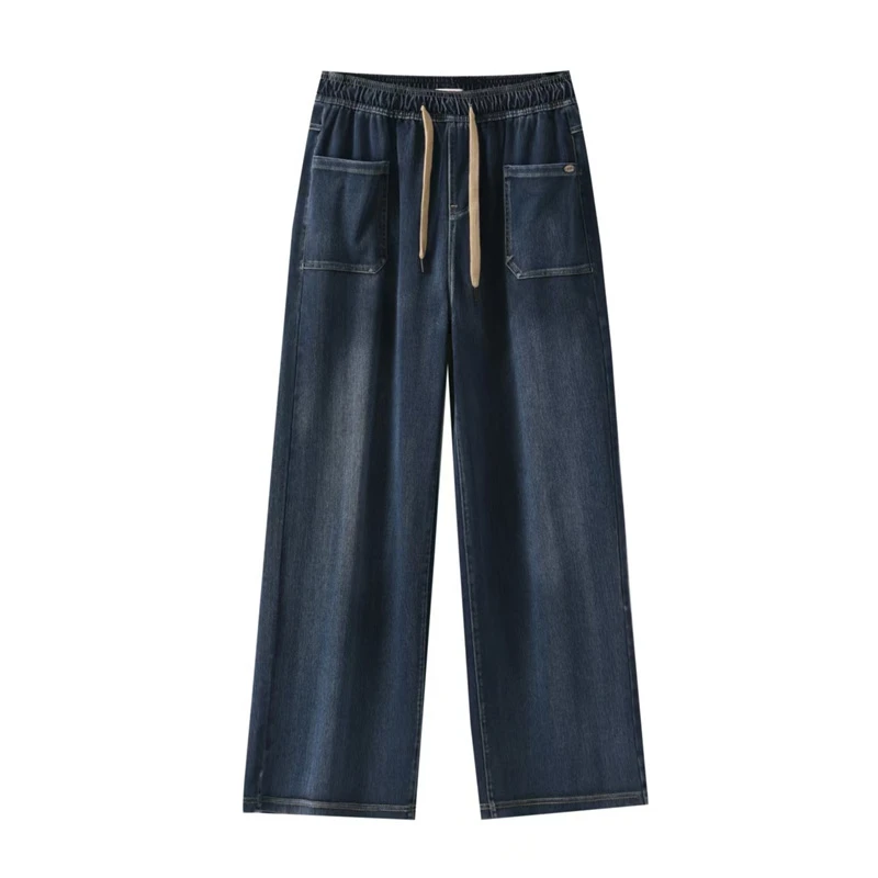 「百搭通勤」韩国单！25春款显腿长复古直筒牛仔裤AM-8111