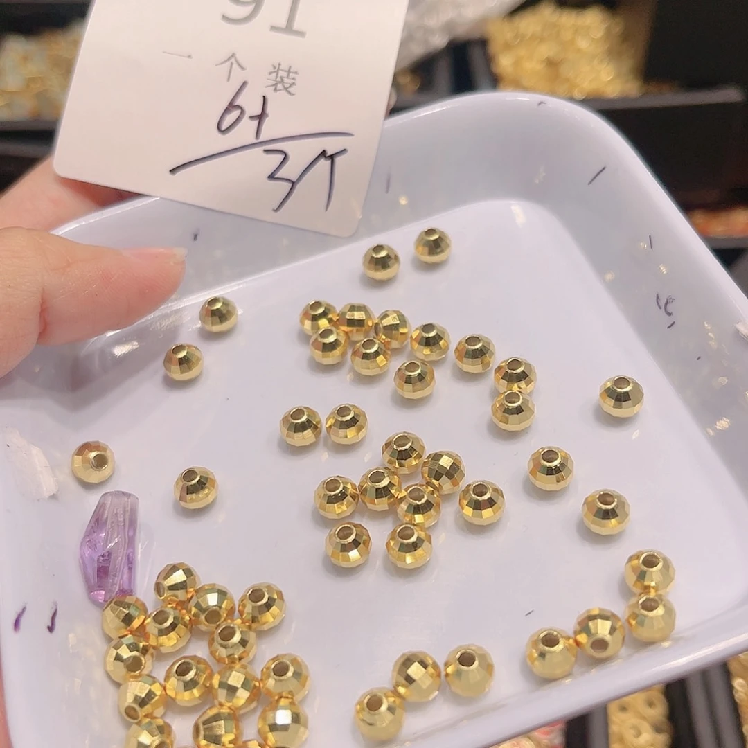 水晶珠宝半成品银S925镀金镶嵌91