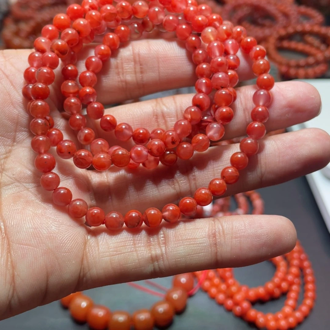 南红玛瑙手链未镶嵌