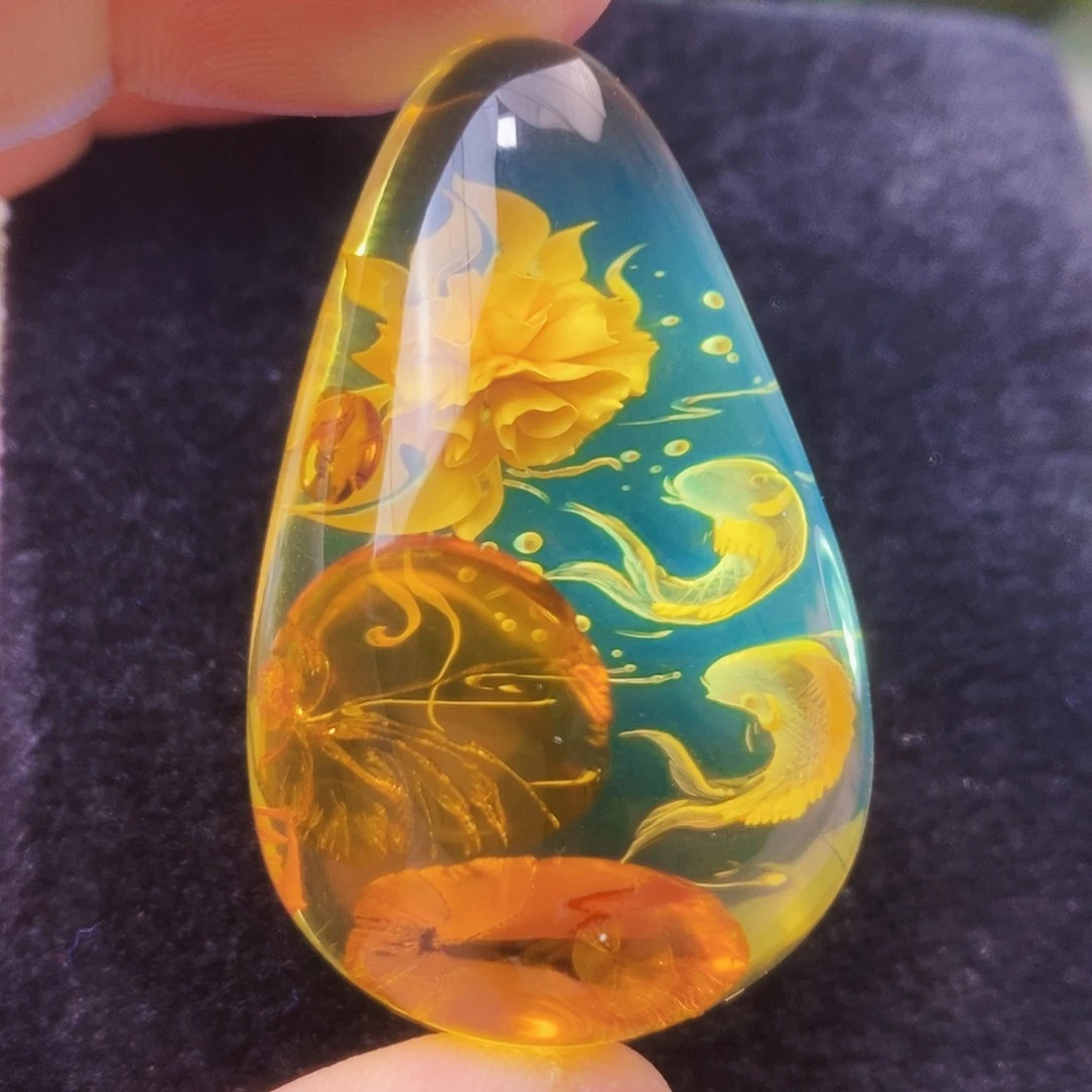 【闪购商品】琥珀（花珀）吊坠(不含链)未镶嵌