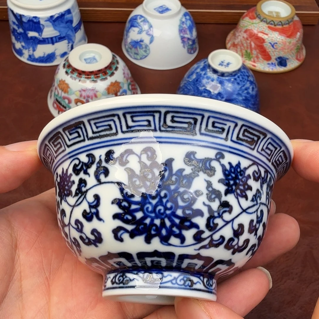 三***暮景德镇全手工全手绘陶瓷