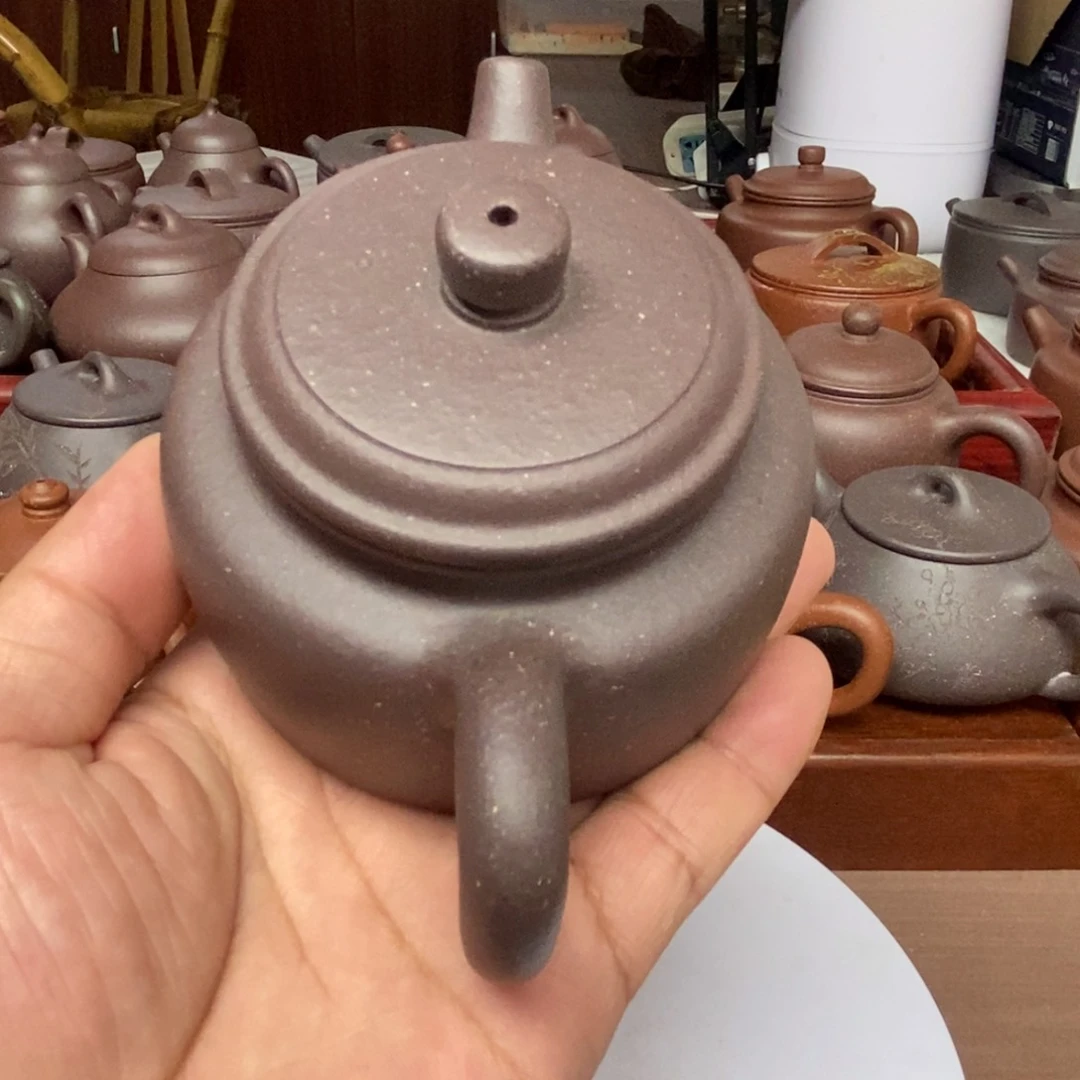 茶壶紫砂紫泥徳中壶150 cc瑕疵