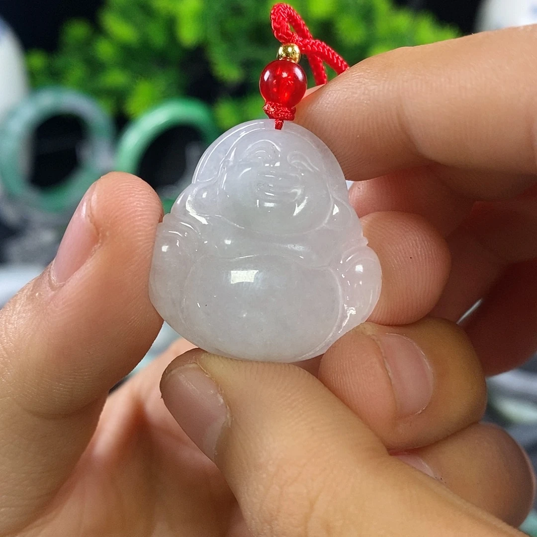 颈饰未镶嵌翡翠佛公挂件