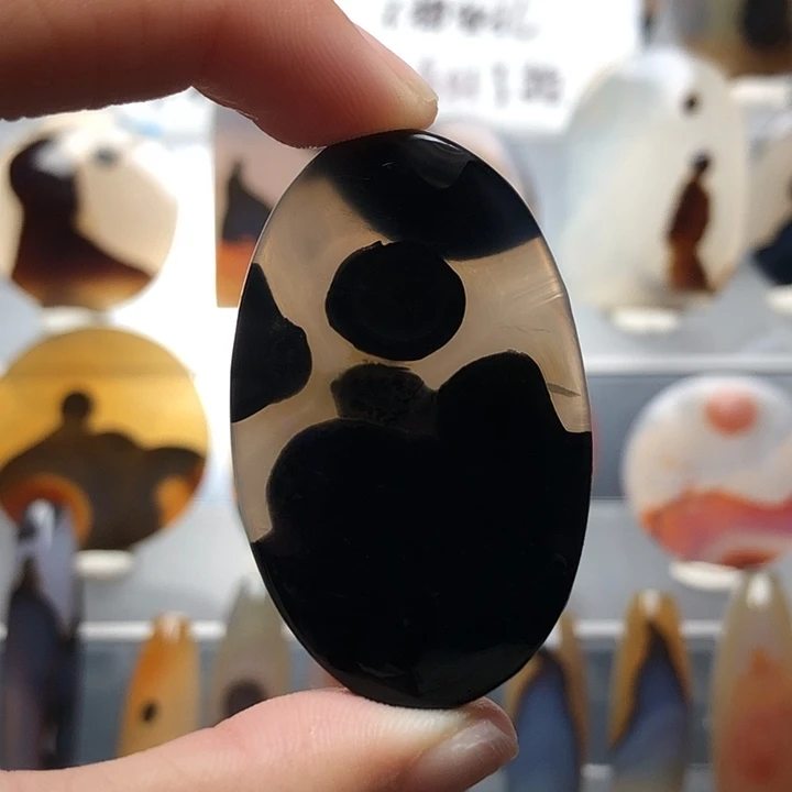 玛瑙/玉髓银S925镀金镶嵌珠宝半成品48