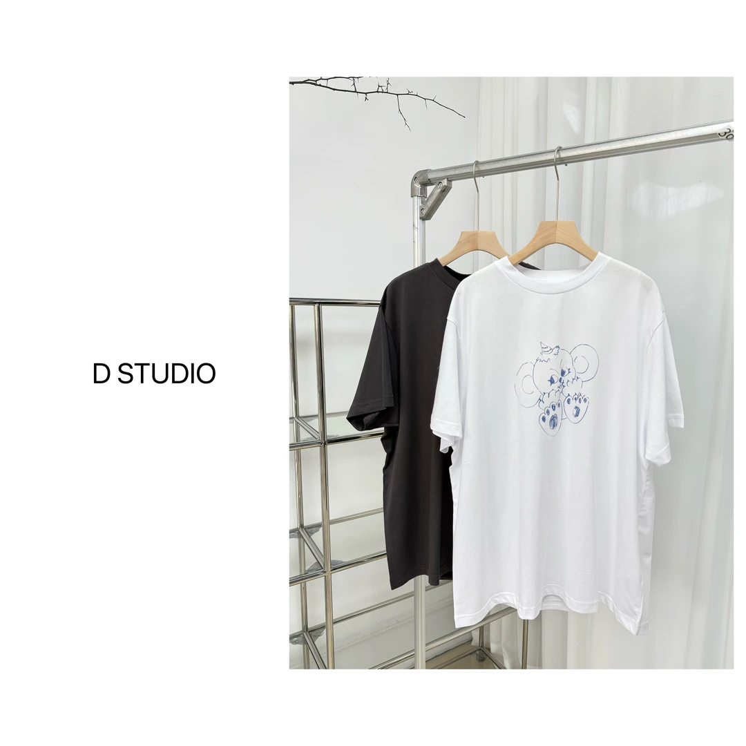 D STUDIO 两色卡通印花T恤 D2431