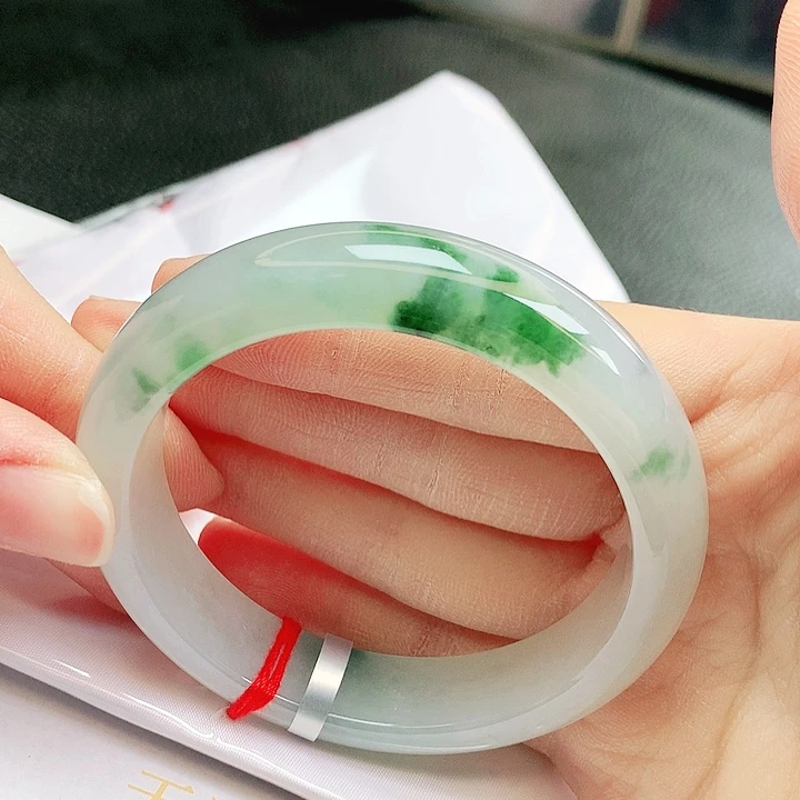 翡翠未镶嵌手镯缅甸天然a货翡翠手镯137号