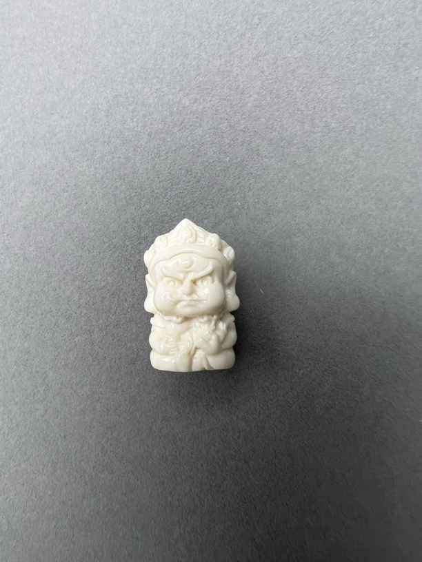 lz016天然猛犸象牙黄财神 财神 吊坠配饰