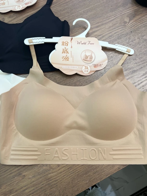 夏季小胸聚拢透气无尺码粉底液无痕隐形美背内衣