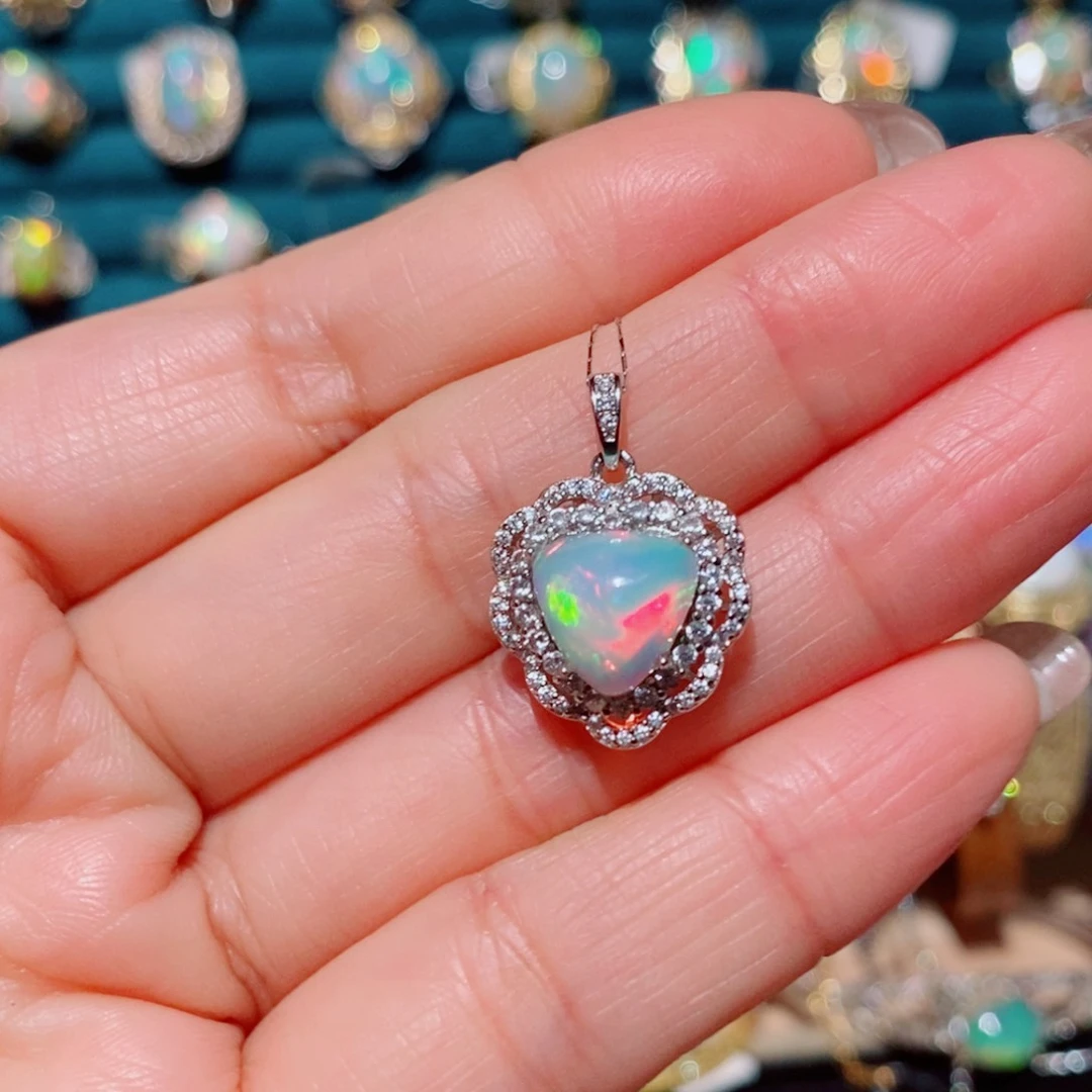 欧泊欧泊吊坠银S925镶嵌