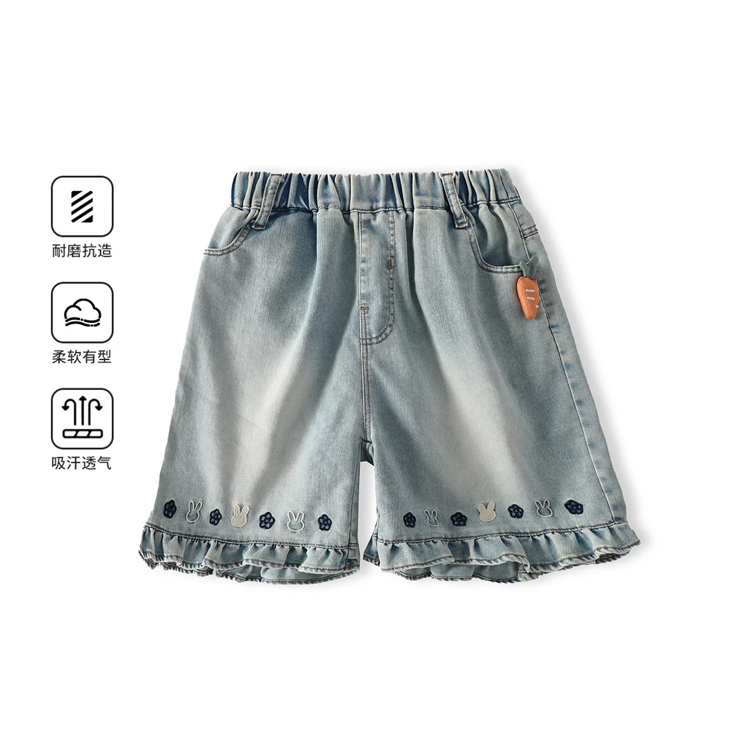 【皇室童缘】2025夏季新款洋气百搭夏装牛仔短裤女童17680353004
