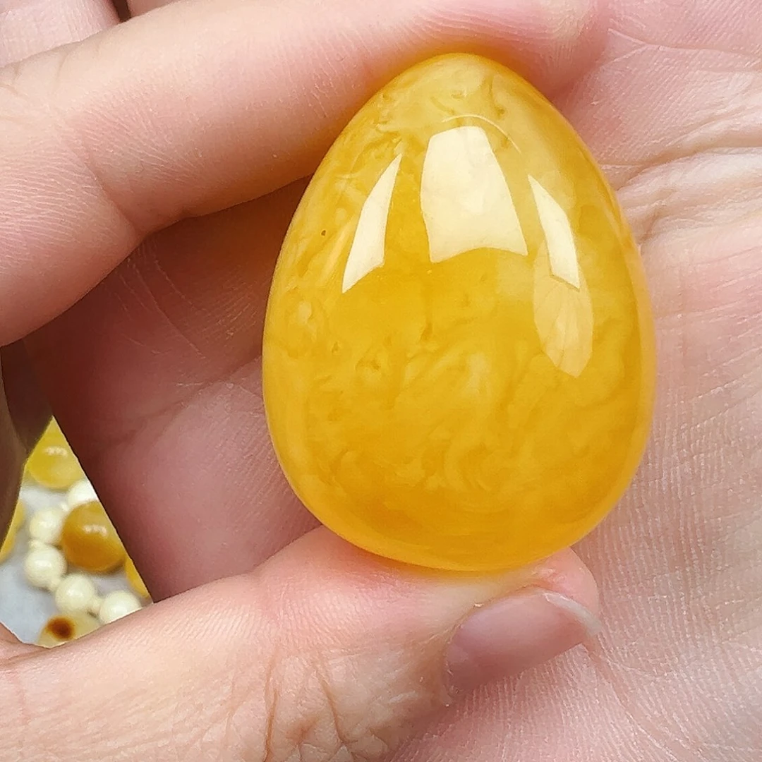 裸石琥珀未镶嵌蜜蜡水滴挂坠