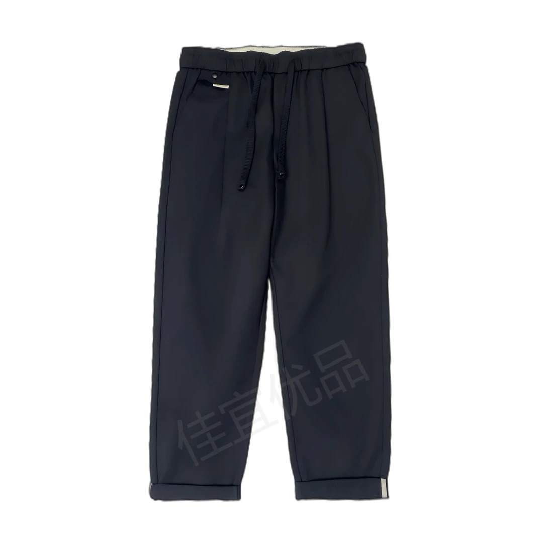 2025春夏新款时尚休闲长裤舒适透气百搭裤子男士潮牌帅气直筒裤