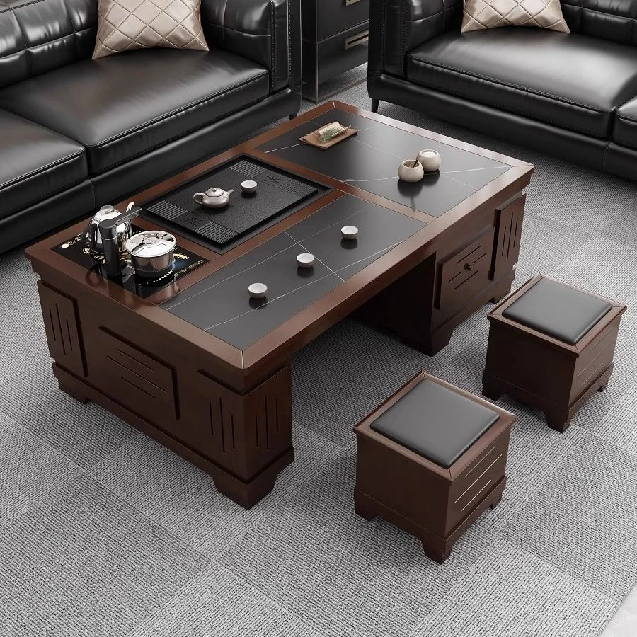 岩板功夫茶几自带烧水功能茶台一体套装现代可家用可办公可泡茶桌