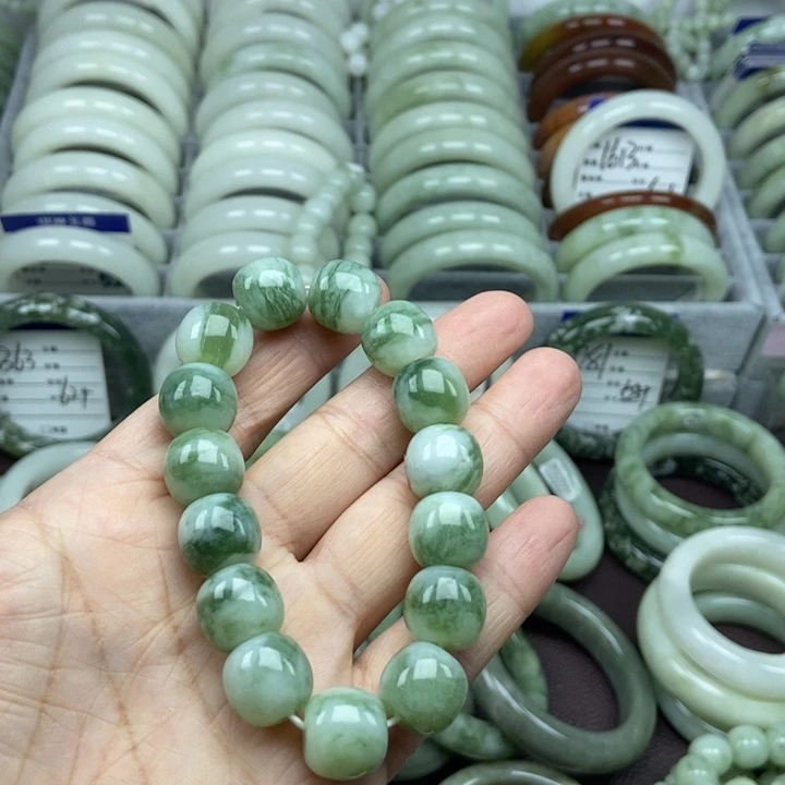 蛇纹石玉未镶嵌手链