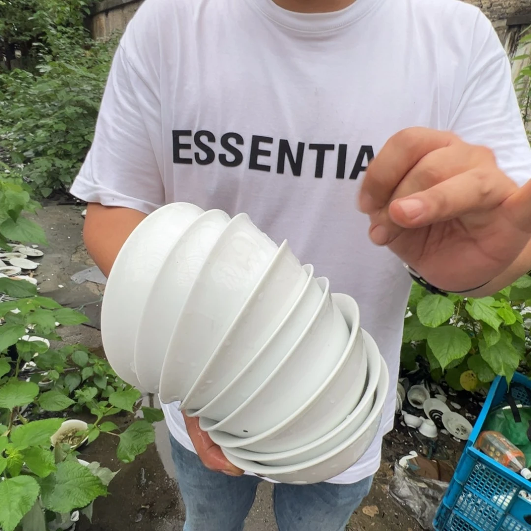 瓷片景德镇陶瓷5寸米饭碗10只