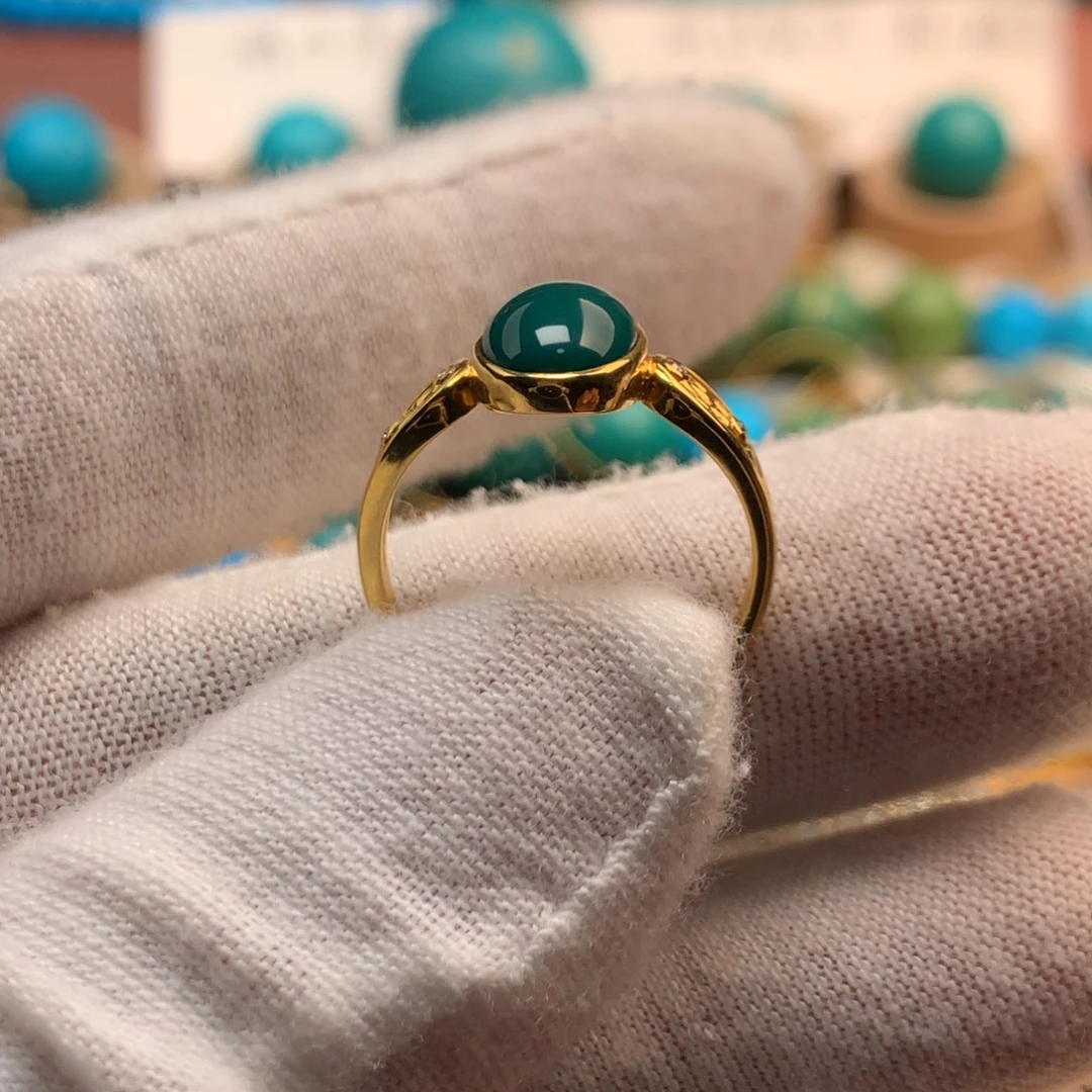 绿松石18K金镶嵌绿松石