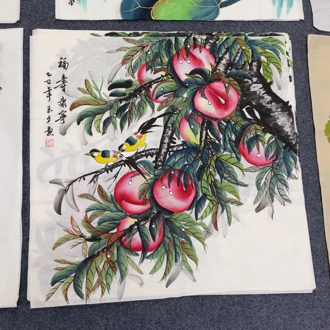 国画尺寸68✖️68斗方手绘画