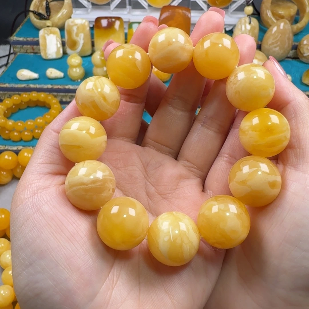 琥珀未镶嵌手链同料