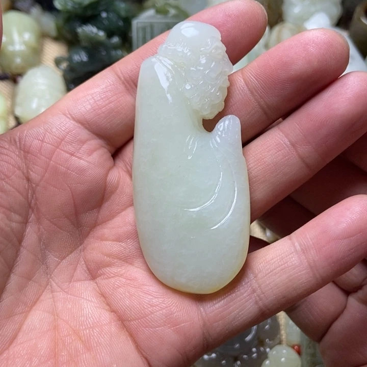 和田玉未镶嵌挂件