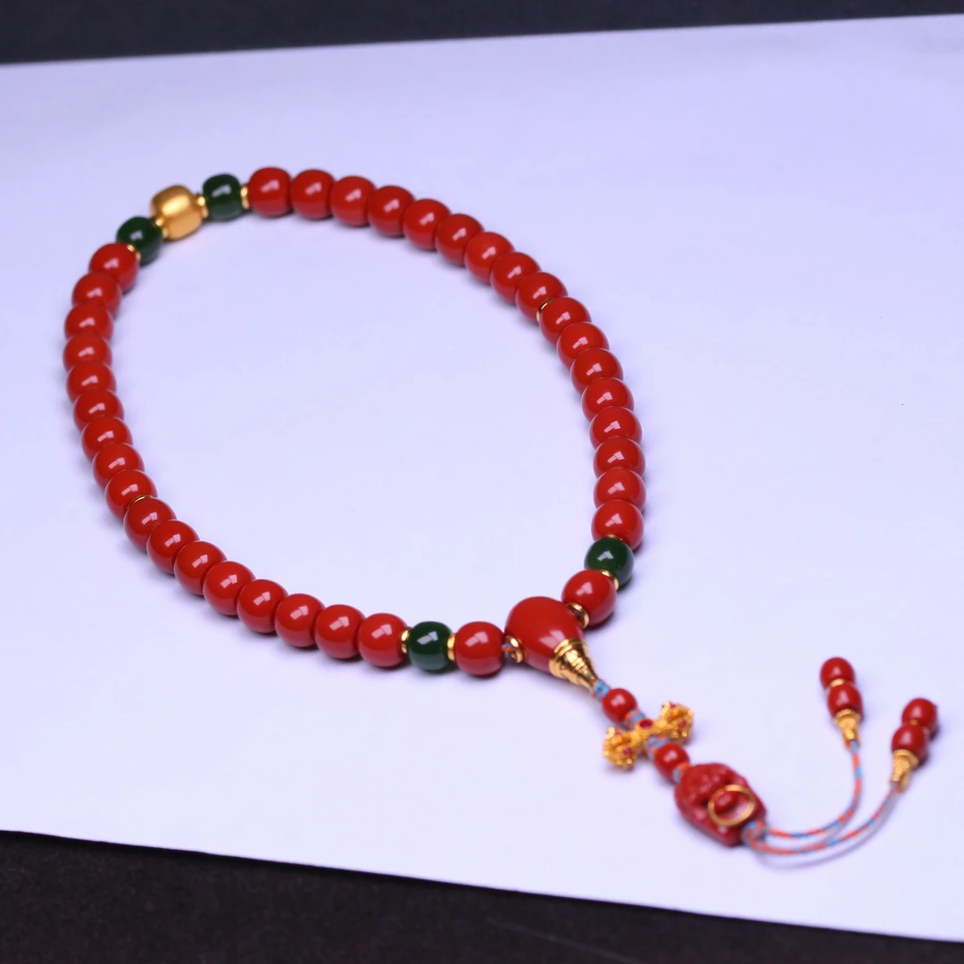 【上品典藏】瓦西南红手串老型18K手持本命年送礼旗袍压襟轻奢国风