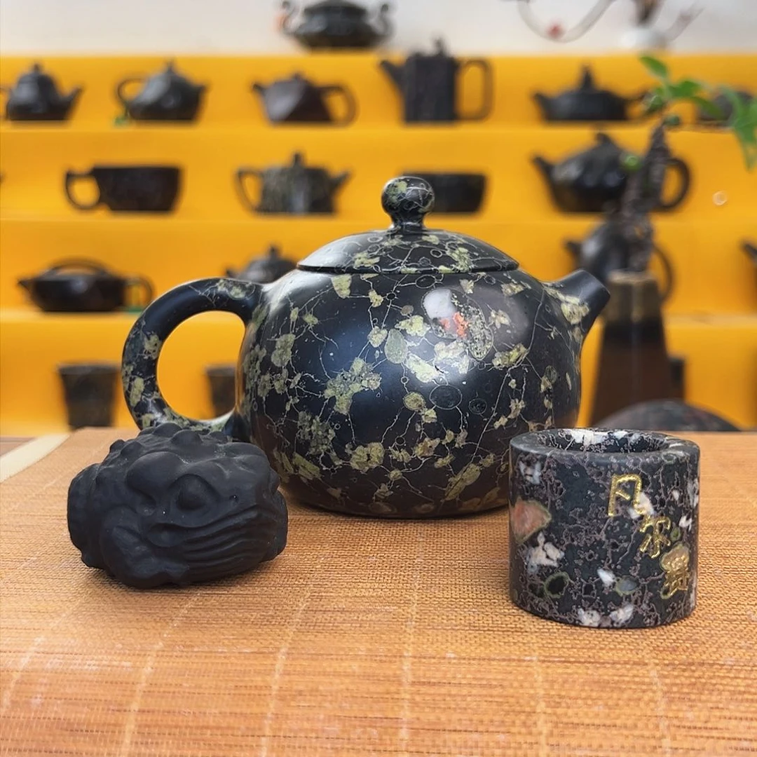 中*紅安山玉一把玉壶茶壶