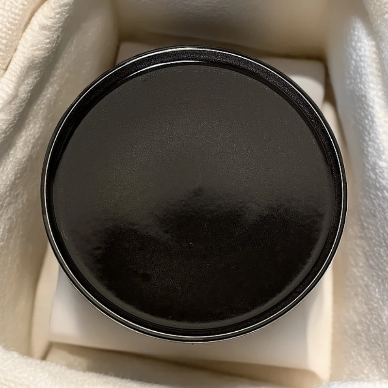 新款2个装平盘子家用复古创意陶瓷圆形泡壶承窑变黑色折边盘3157