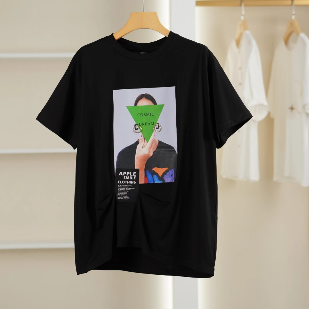 麦迪尚品【白LY】50407395 夏季简约短袖T恤衫品牌撤柜 D4组