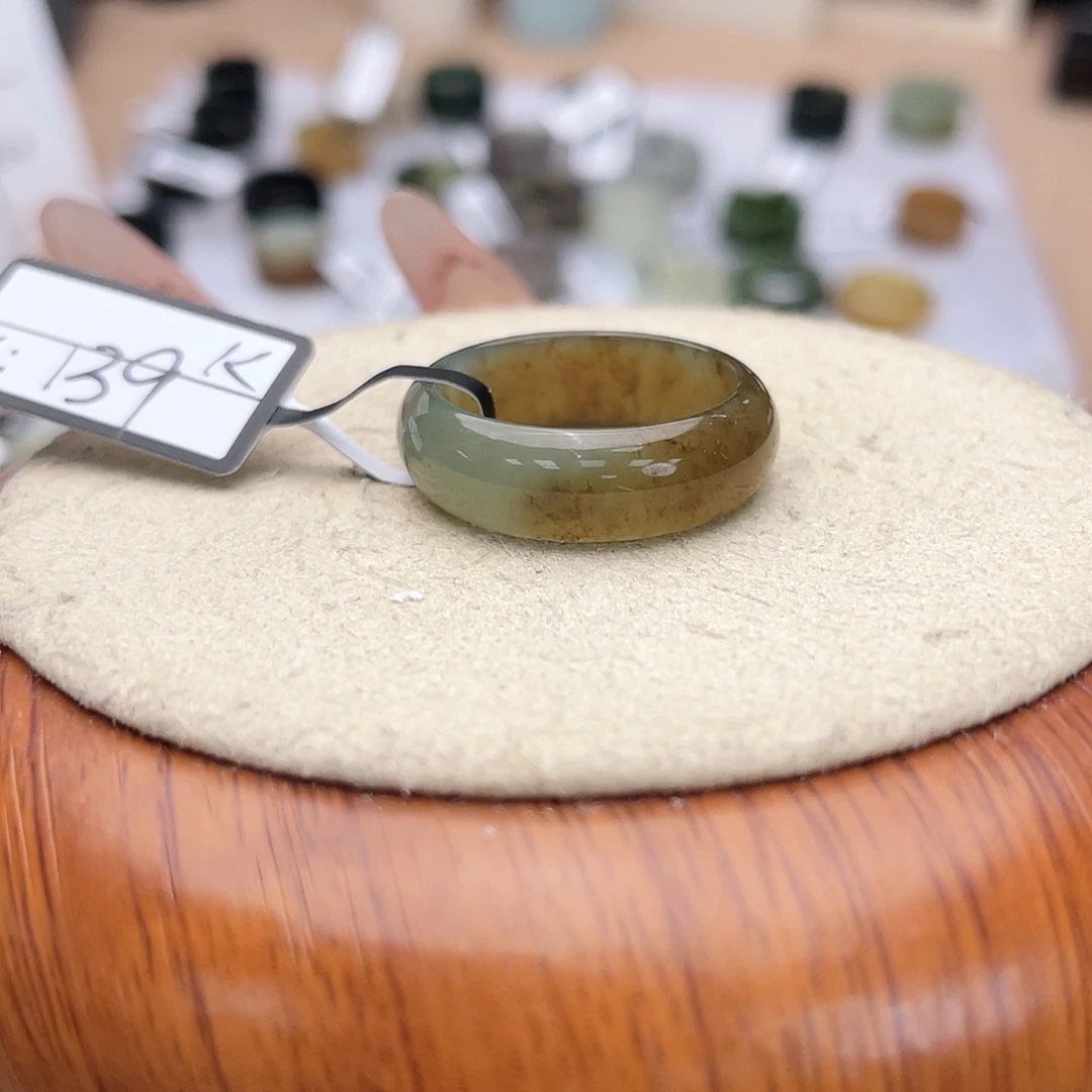 未镶嵌戒指和田玉（糖玉）c77糖色细条19.3不退货