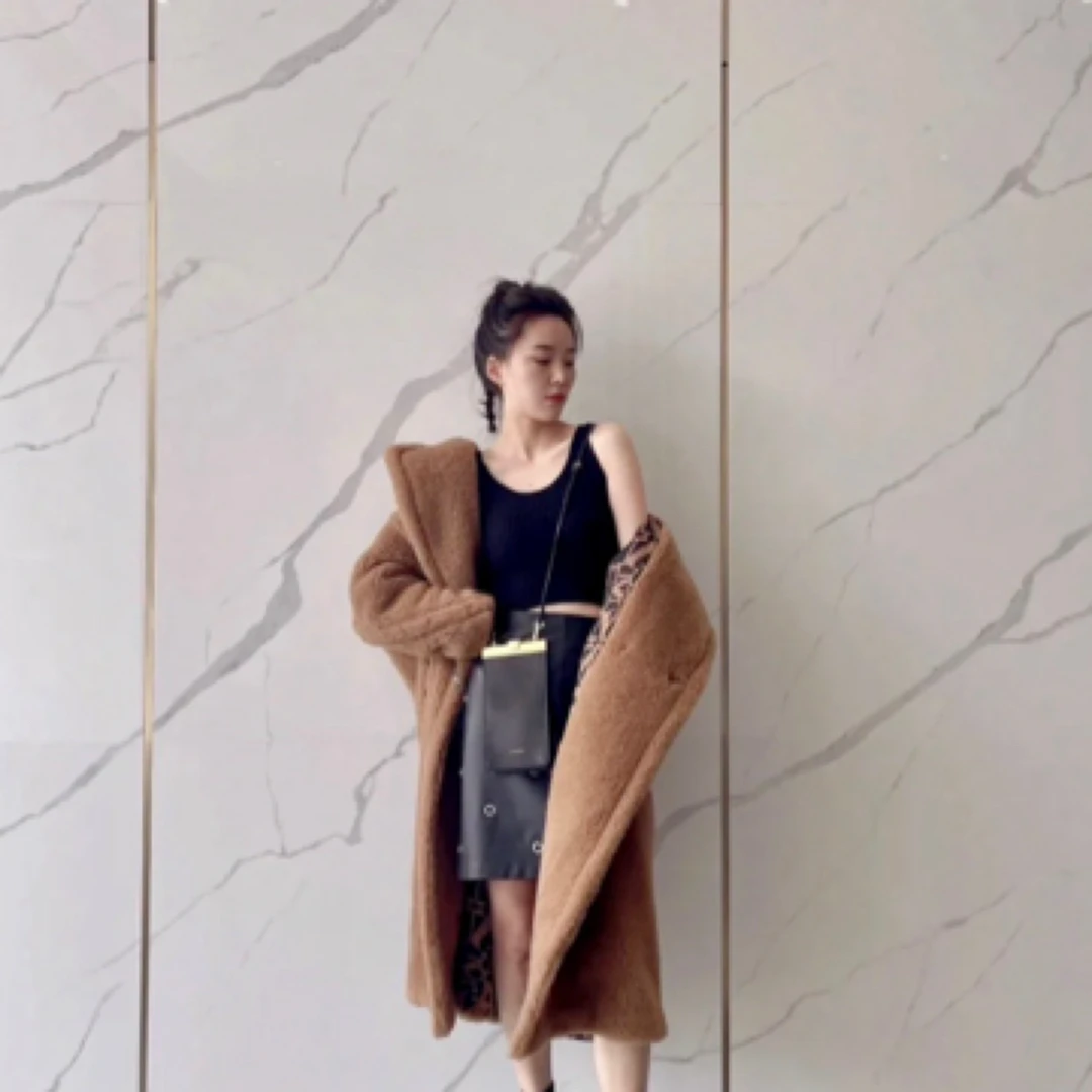 99新 MaxMara 走秀款泰迪熊大衣中长款/S码/C00367