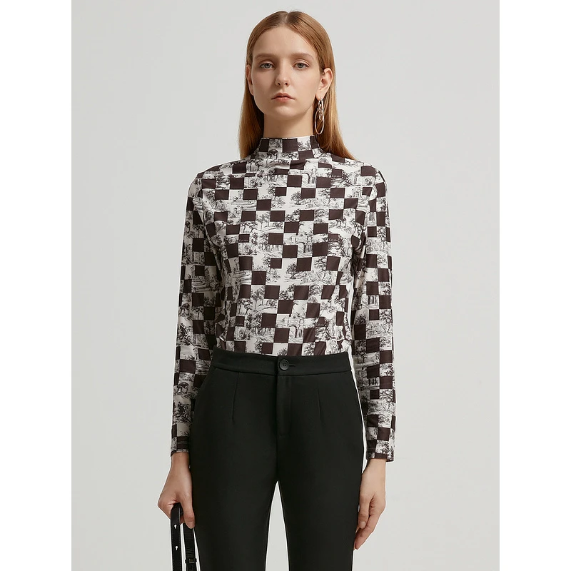 【小北专属】莱芙艾迪儿针织长袖上衣1W3S24075