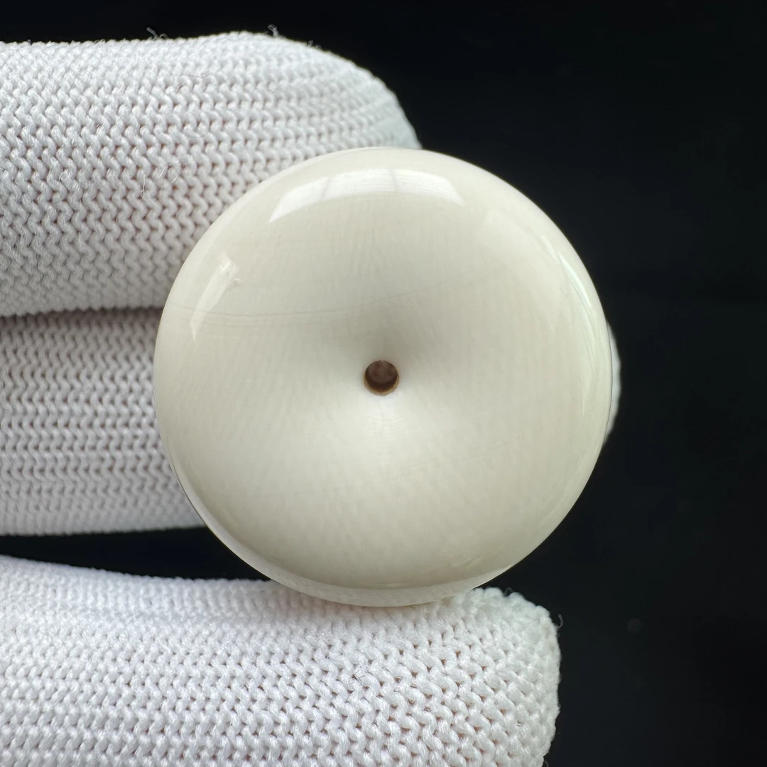 S4714天然猛犸牙 面包扣 27*12.4mm 支持鉴定 假一罚四