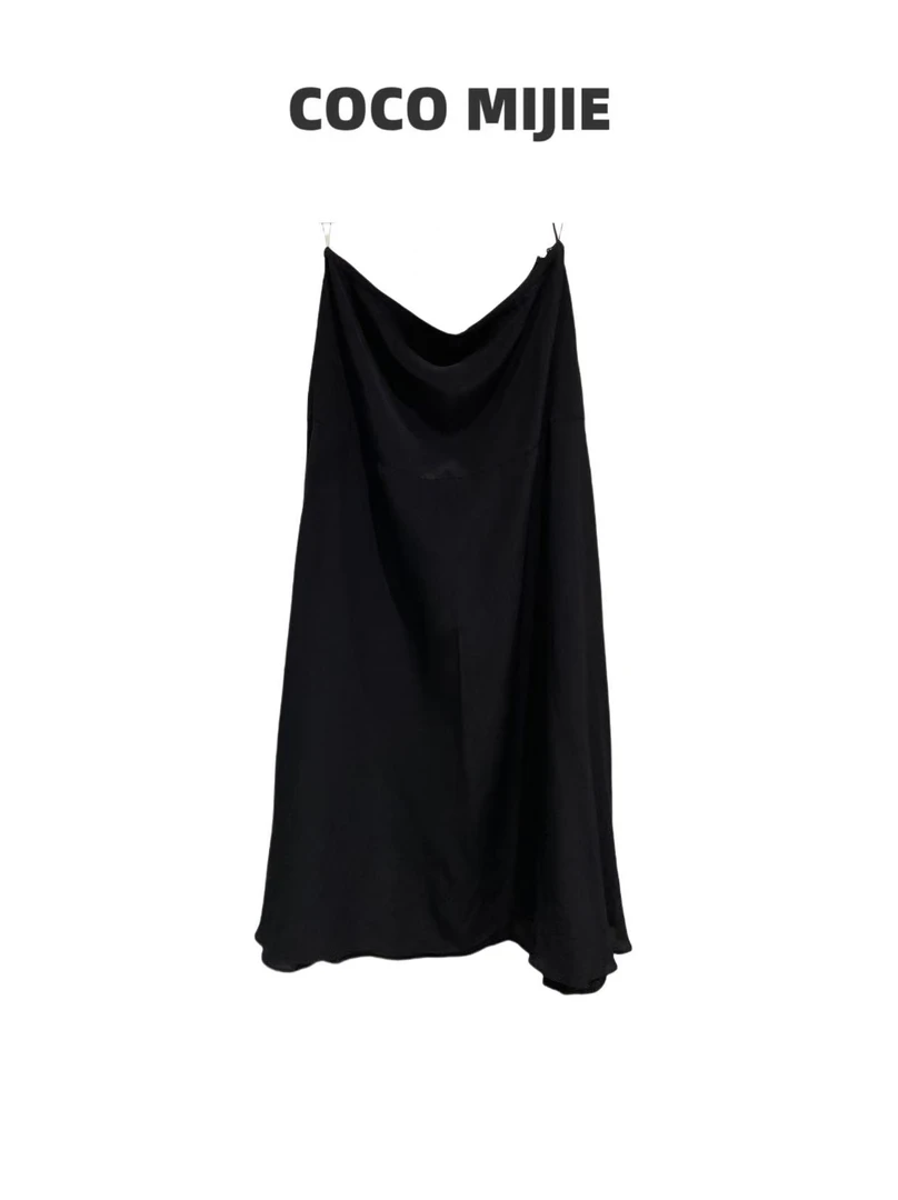 垂感十足气质女神款丝滑半裙-8521