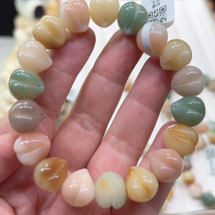 菩提根/象牙果手串2-7-76桃子微瑕