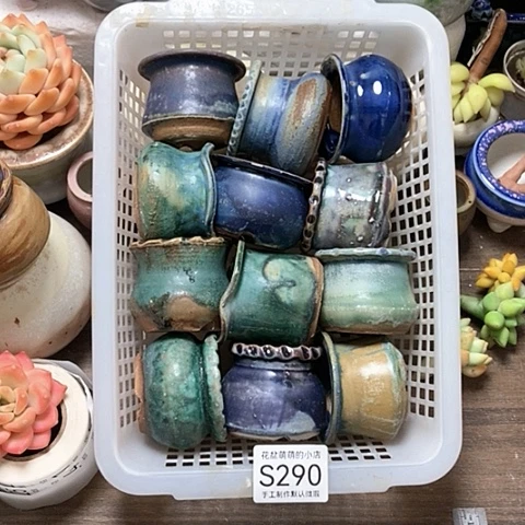 紫砂花盆290瑕疵品口径5厘米，左右