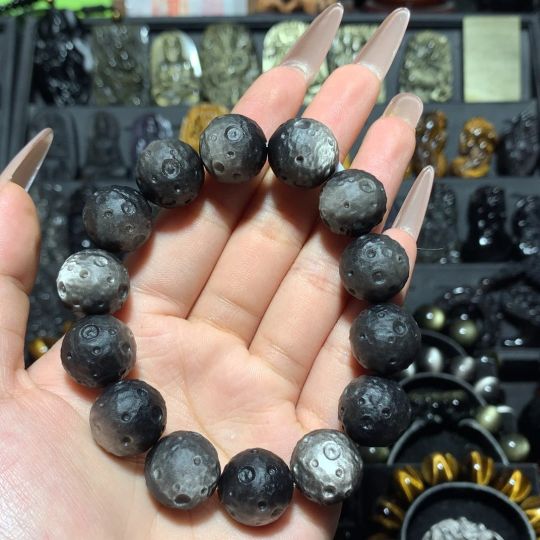 未镶嵌黑曜岩手链不****字