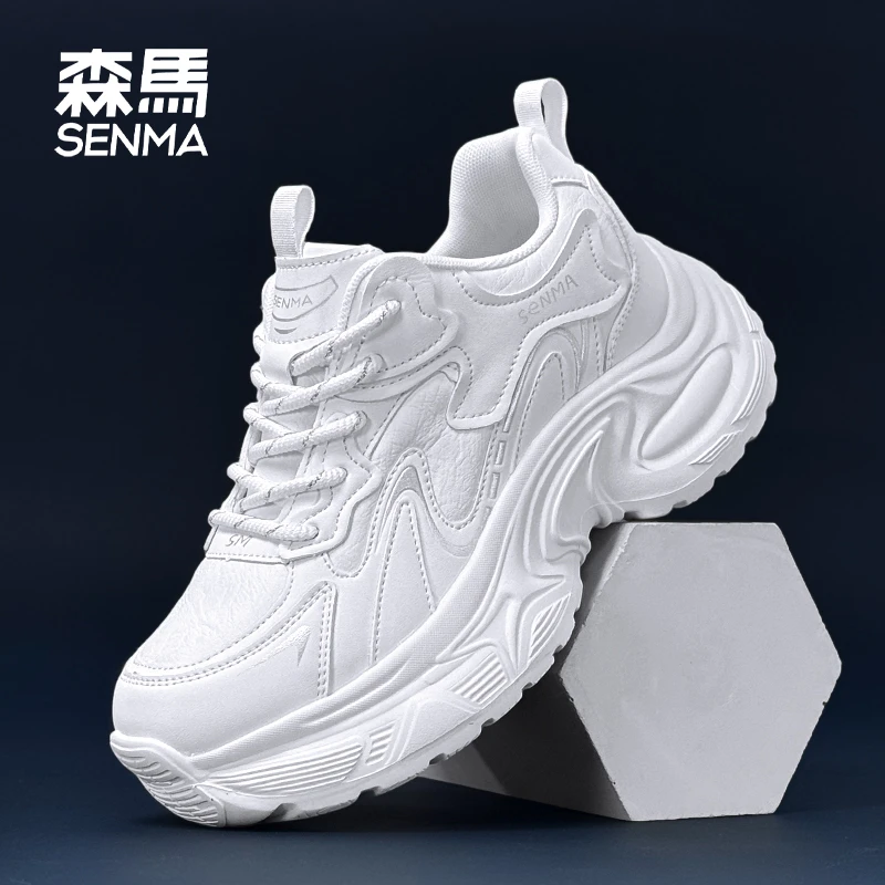 SENMA/森马新款冬季百搭老爹鞋女款增高厚底防滑耐磨干净感休闲潮