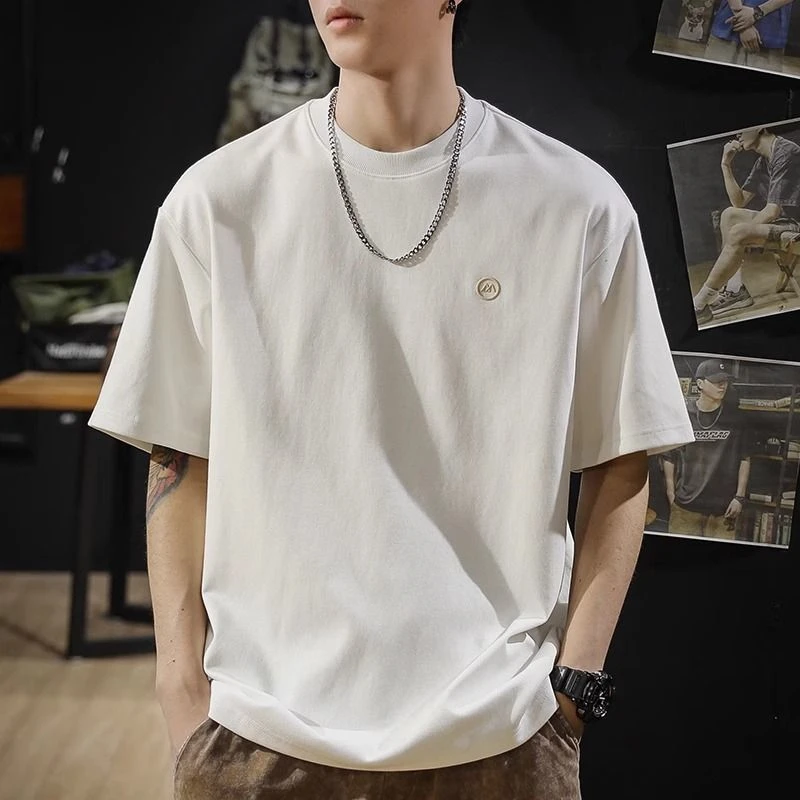 潮流短袖夏季薄款圆领重磅时尚百搭体恤休闲新款潮牌半袖宽松T恤