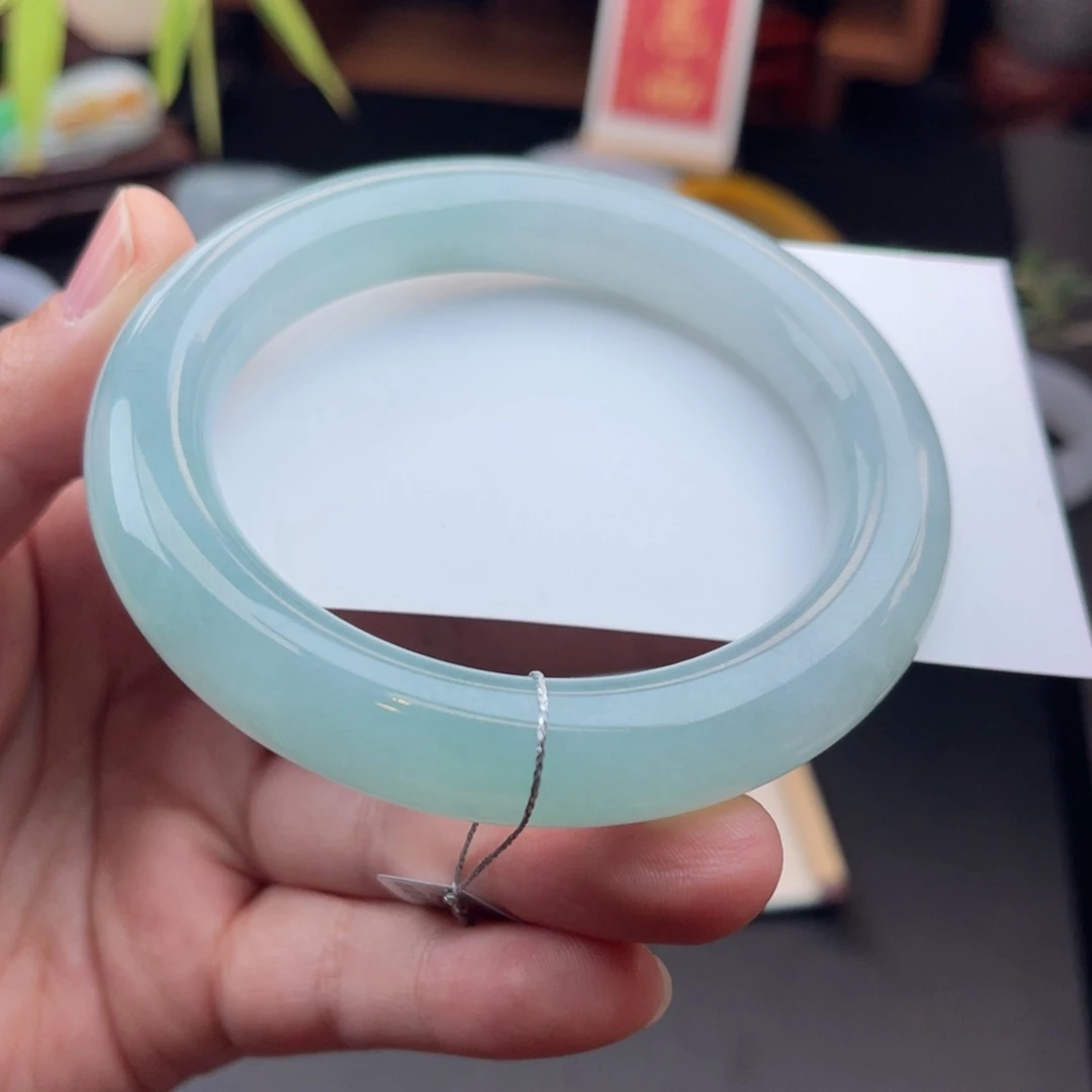 未镶嵌手镯（圆镯）翡翠冰胶蓝调