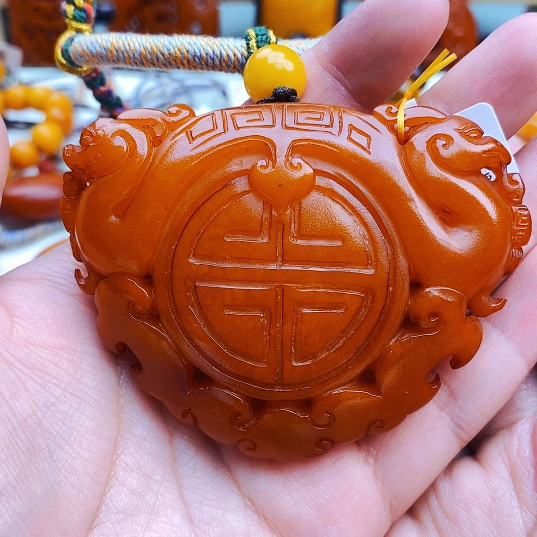 蜜蜡颈饰未镶嵌天然保真假一赔十111