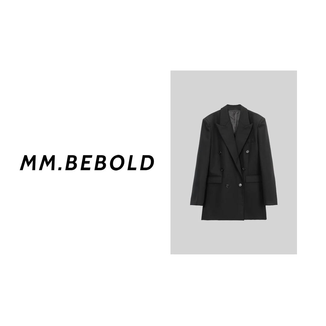 【妙姐精选】鹤听 复古气质双排扣西装外套MQJ2621