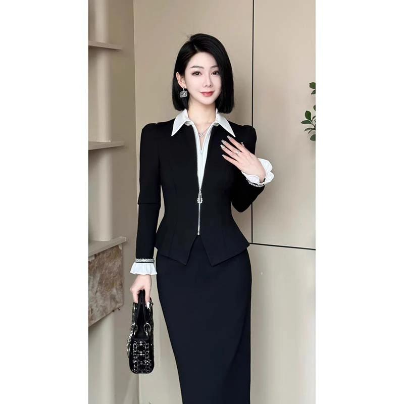【两件套】女春秋2025新款高级感法式名媛气质高端两件套D3706
