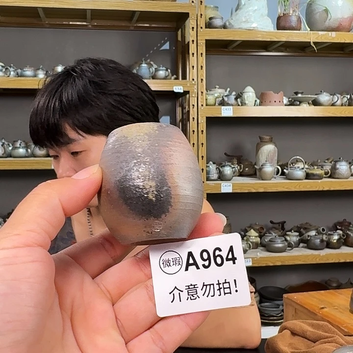 坭兴陶柴烧全手工原矿泥料杯