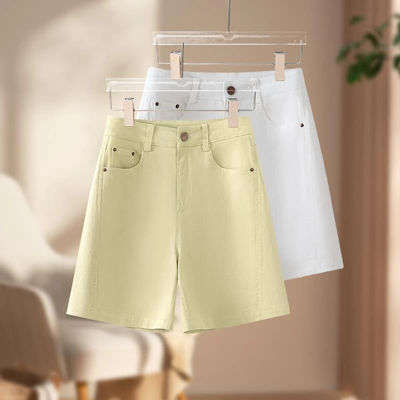 五分牛仔短裤女款爆款2025新款夏季薄款高腰宽松显瘦a字外穿直筒