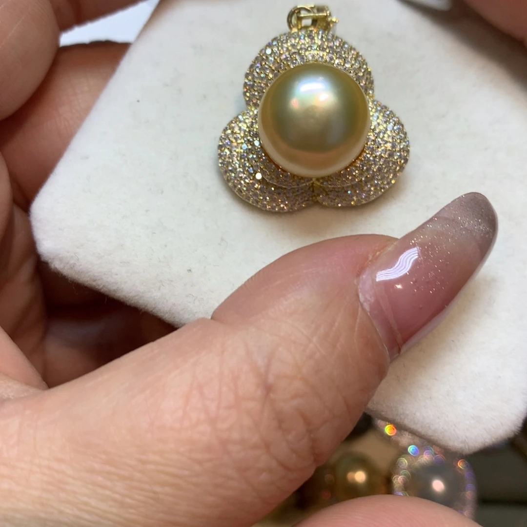 海水珍珠颈饰银S925镶嵌