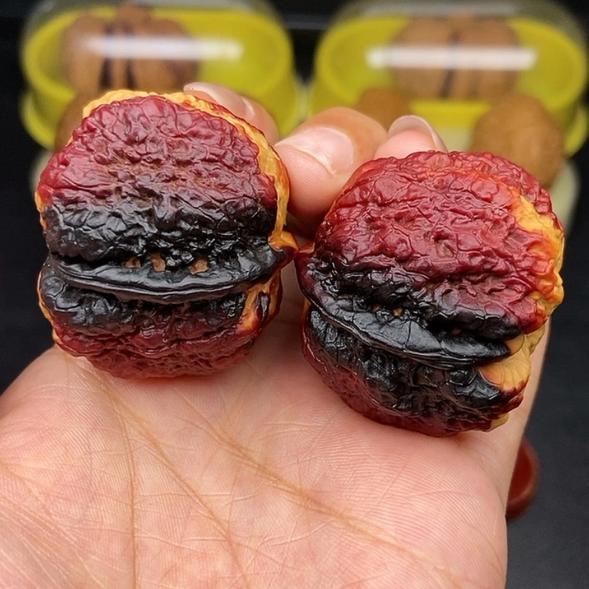 【闪购商品】文玩核桃把件40尺七彩蝴蝶蟾