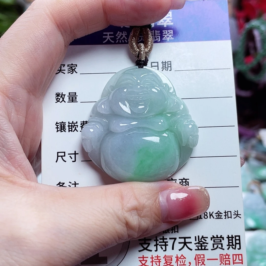 翡翠未镶嵌颈饰佛公18