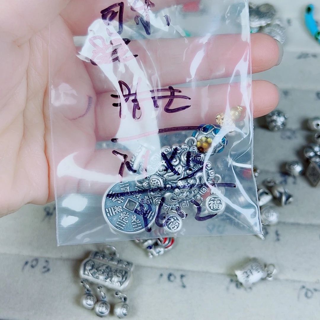 珐琅足银足银配件