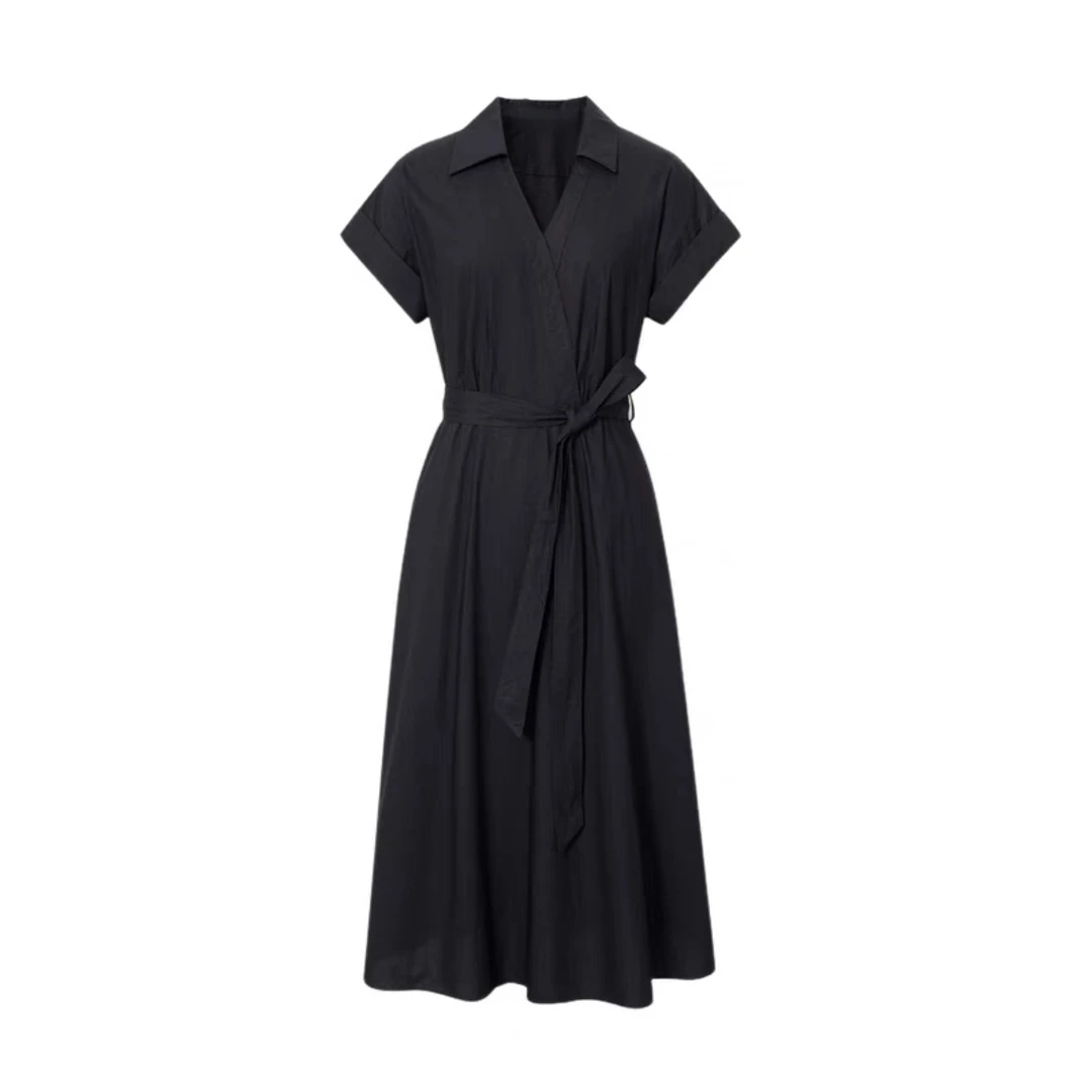 MM0431麦小黑裙/优雅永恒休闲连衣裙商场同款25年夏新品