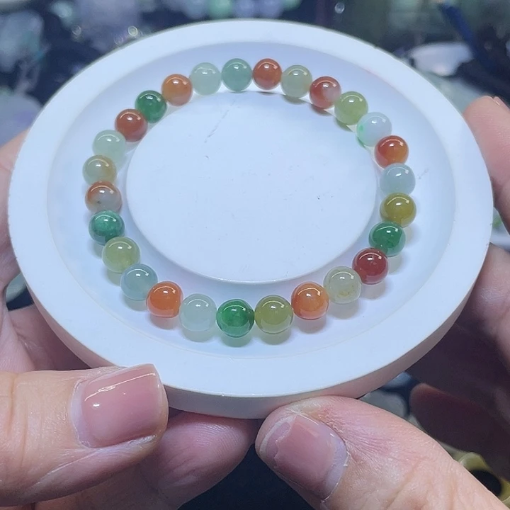翡翠散珠散珠手串
