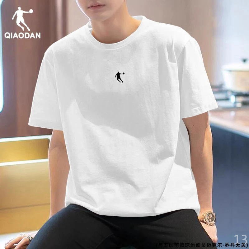 乔丹短袖t恤男士2025春季新款休闲运动服紫色潮T运动上衣健身跑步